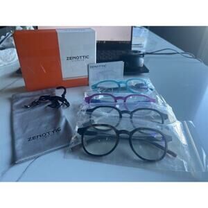 New ZENOTTIC Anti Blue Light +1.50 Eye-wear Fashion Glasses (Set of 4) NIB New